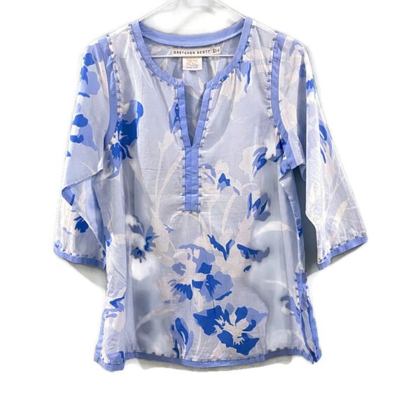 Gretchen Scott Designs Embellished Tunic - Iconic Iris XS - Picture 2 of 12